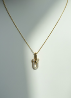 Amara Gold U link Necklace | Glam Everyday Wear Necklace