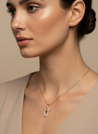 Amara Gold U link Necklace | Glam Everyday Wear Necklace