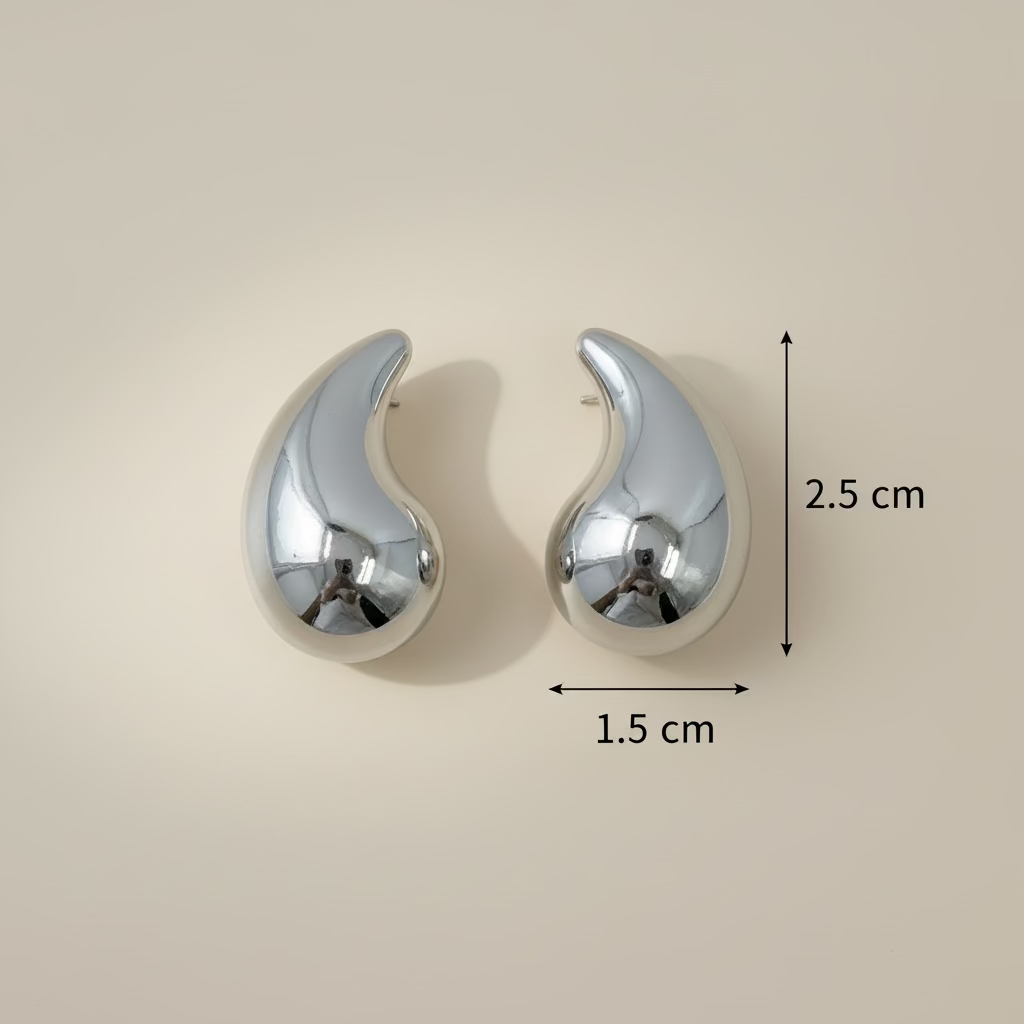 Atria Silver Teardrop Earrings | Opulent Everyday Wear