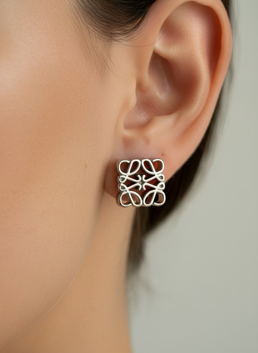 Celeste L Silver Earrings | Graceful Everyday Wear Earrings