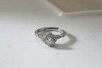 Dune 925 Sterling Silver Moissanite Halo Ring