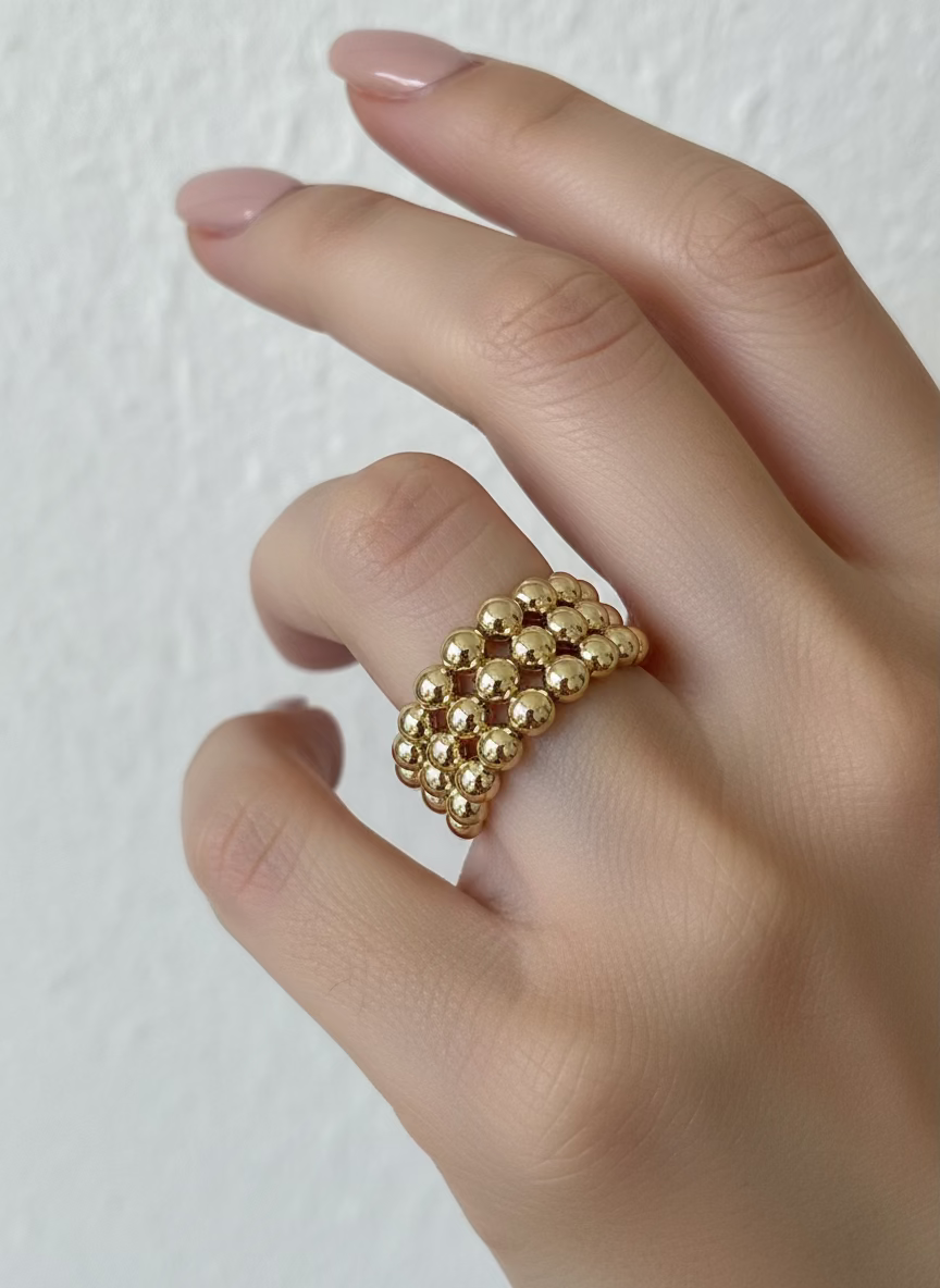 Éclat Beaded Ring | Contemporary Statement Style
