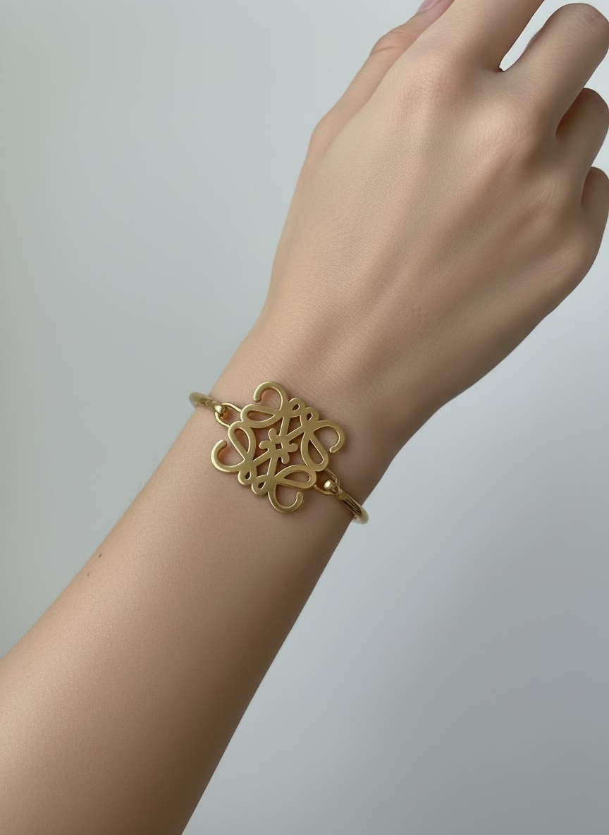 Elara Anagram Bangle Bracelet | Heritage Casual Wear
