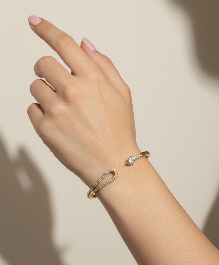 Elina Gold Bangle | Signature Modern Style