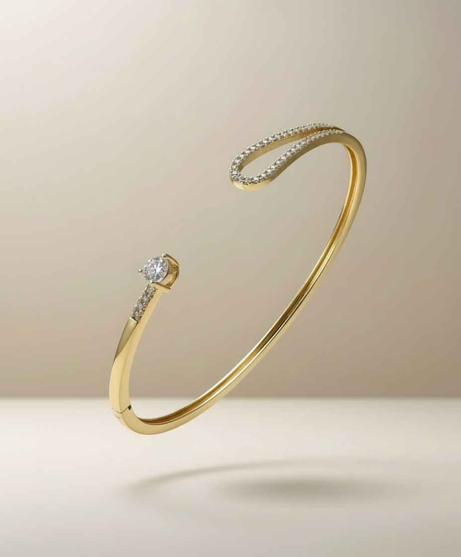 Elina Gold Bangle | Signature Modern Style