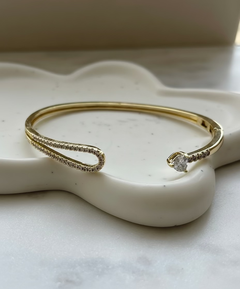 Elina Gold Bangle | Signature Modern Style
