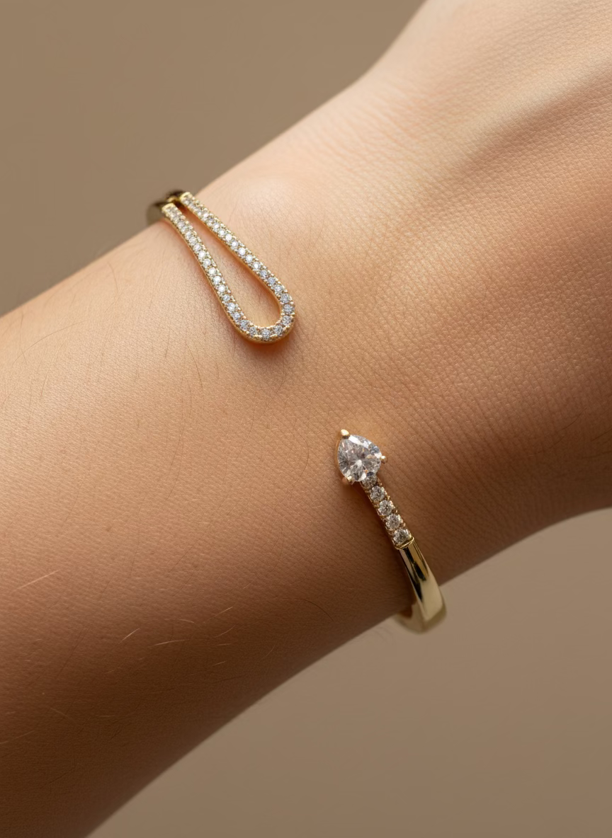 Elina Gold Bangle | Signature Modern Style