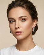 Atria Silver Teardrop Earrings | Opulent Everyday Wear