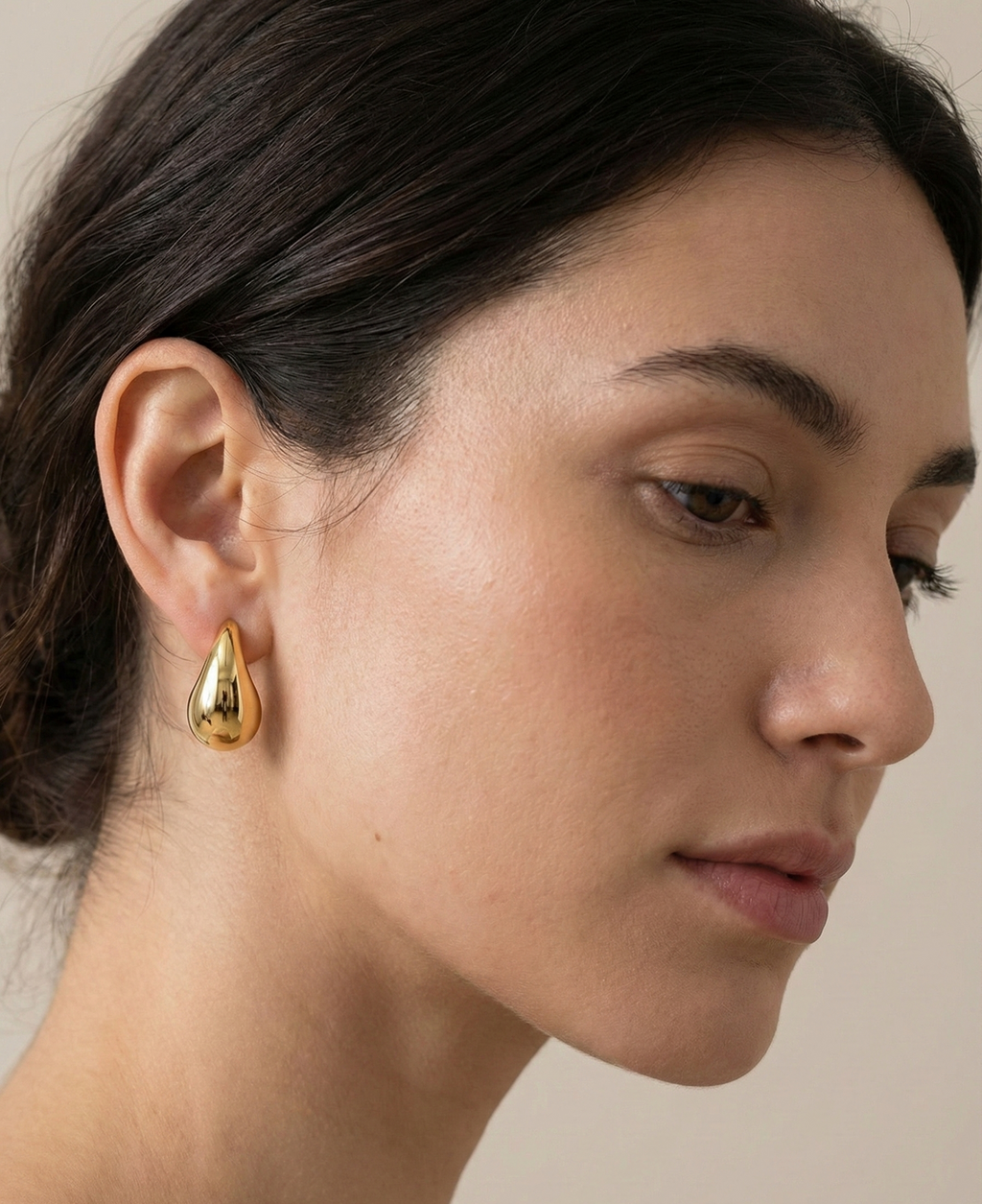 Elix Teardrop Gold Earrings | Contemporary Everyday Wear