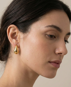 Elix Teardrop Gold Earrings | Contemporary Everyday Wear