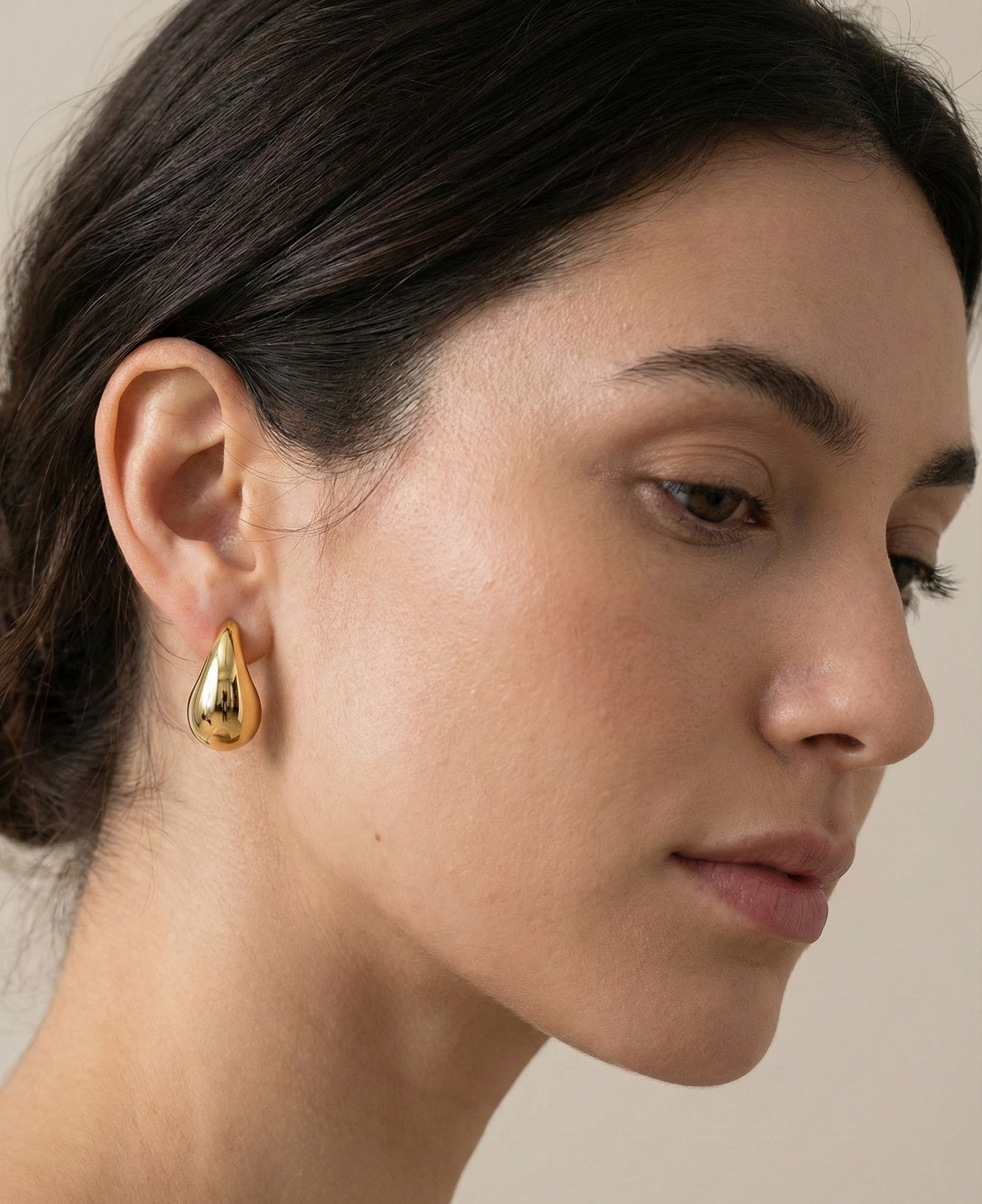 Elix Teardrop Gold Earrings | Contemporary Everyday Wear
