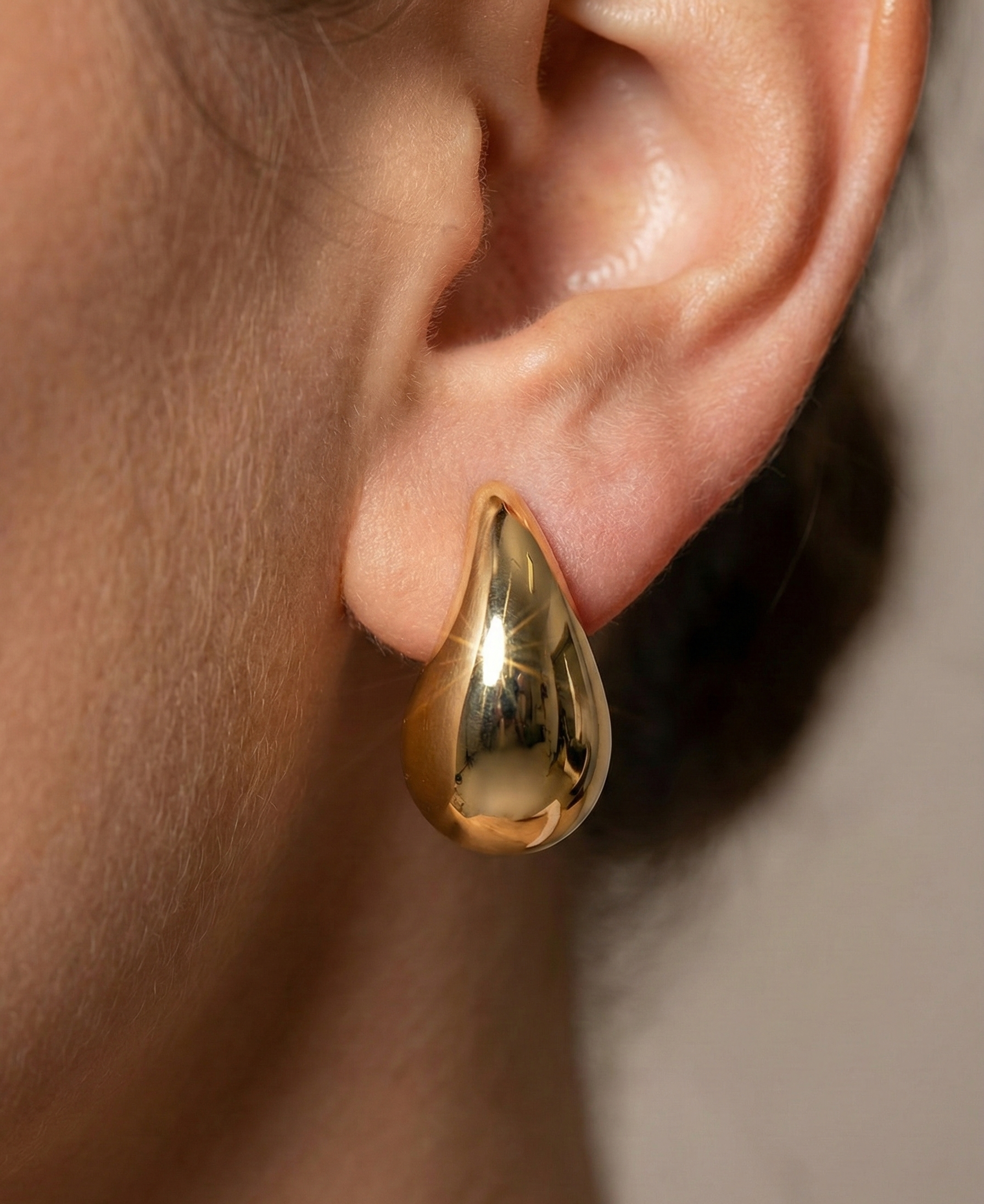 Elix Teardrop Gold Earrings | Contemporary Everyday Wear