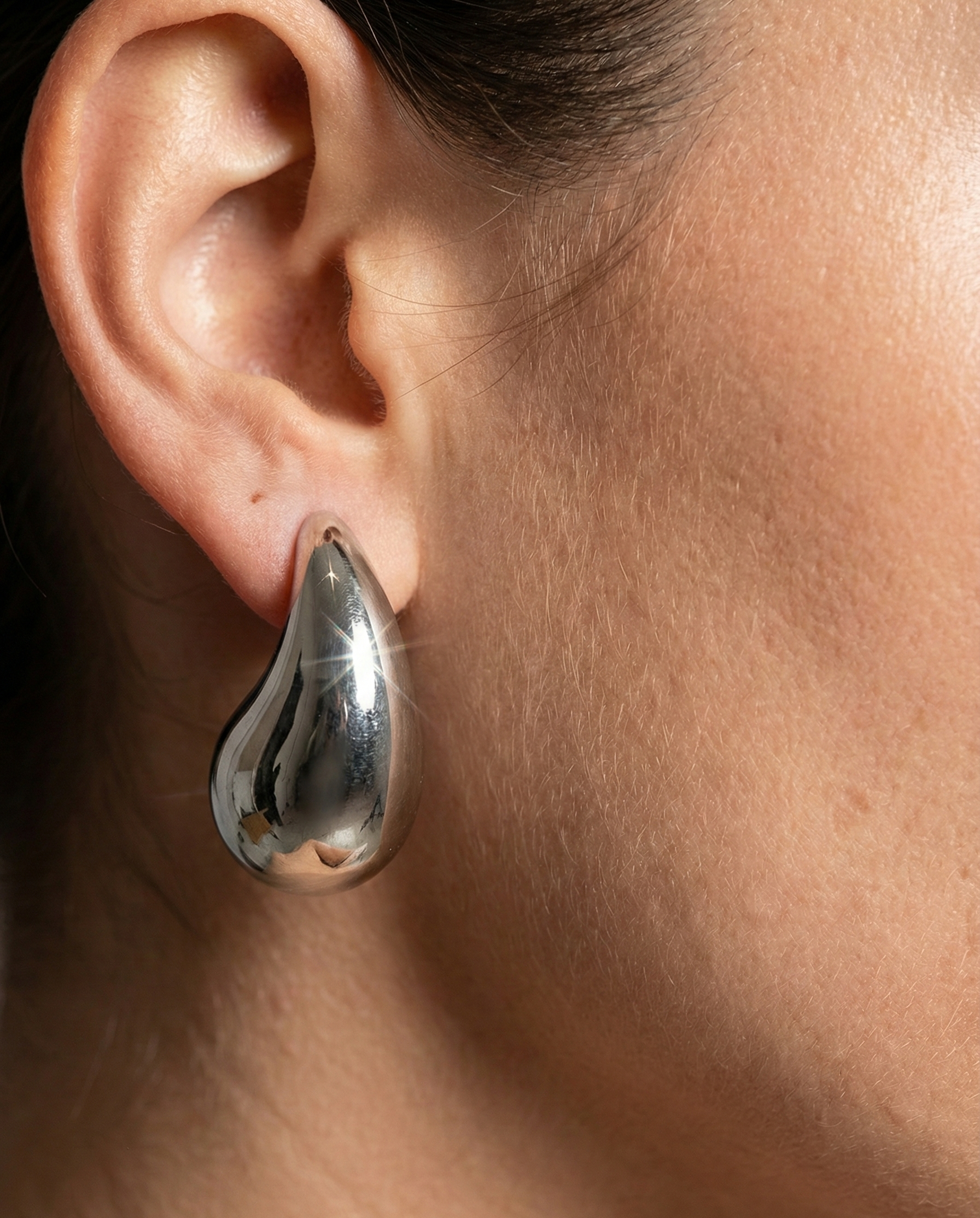 Atria Silver Teardrop Earrings | Opulent Everyday Wear