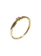 Salma Golden Knot Twist Bangle | Sculpted Elegant Style