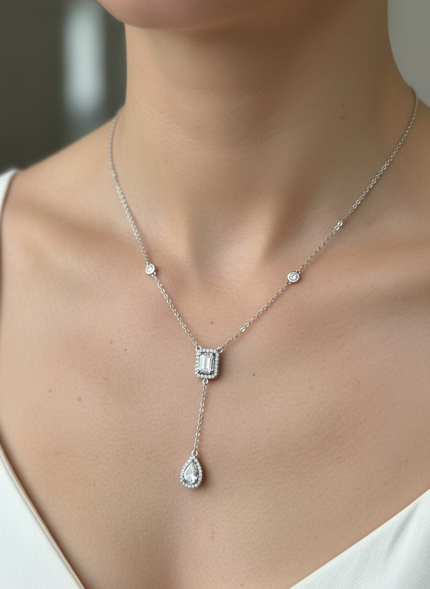 Elysia Pave Anagram Necklace | Artisan Everyday Wear