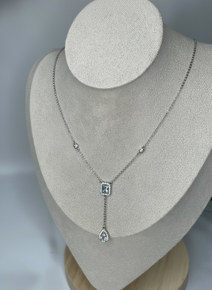 Elysia Pave Anagram Necklace | Artisan Everyday Wear
