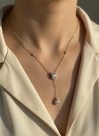 Elysia Pave Anagram Necklace | Artisan Everyday Wear