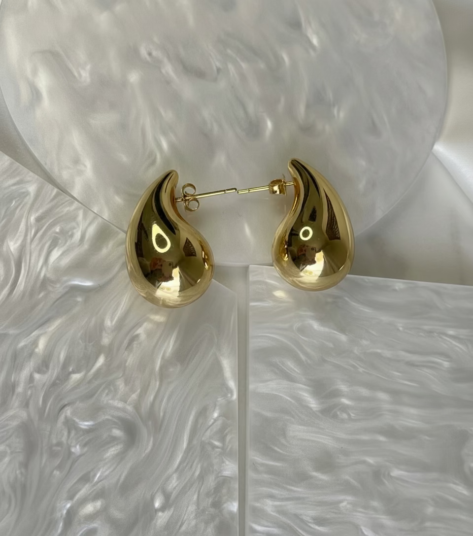 Elix Teardrop Gold Earrings | Contemporary Everyday Wear