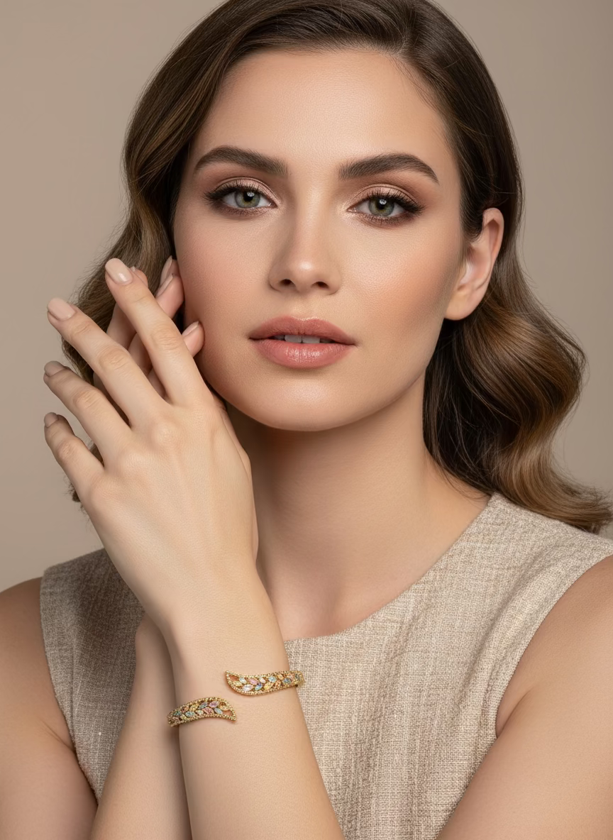 Sofia Gold Bangle | Opulent Everyday Wear