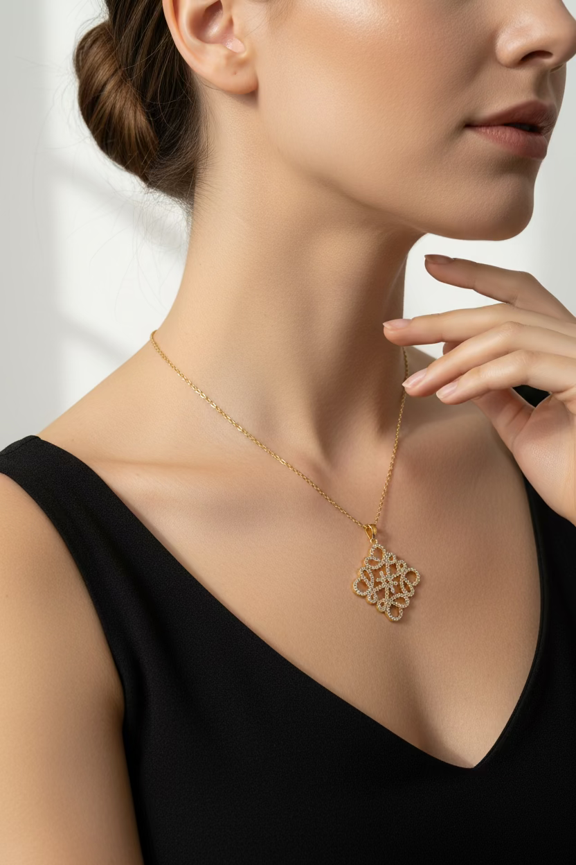 Lana Anagram Pendant Necklace | Classic Everyday Wear