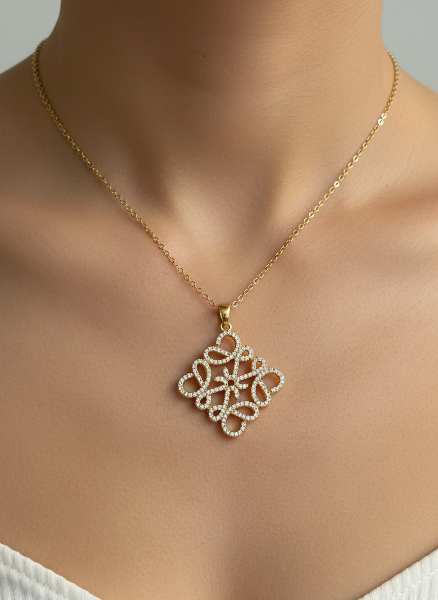 Lana Anagram Pendant Necklace | Classic Everyday Wear