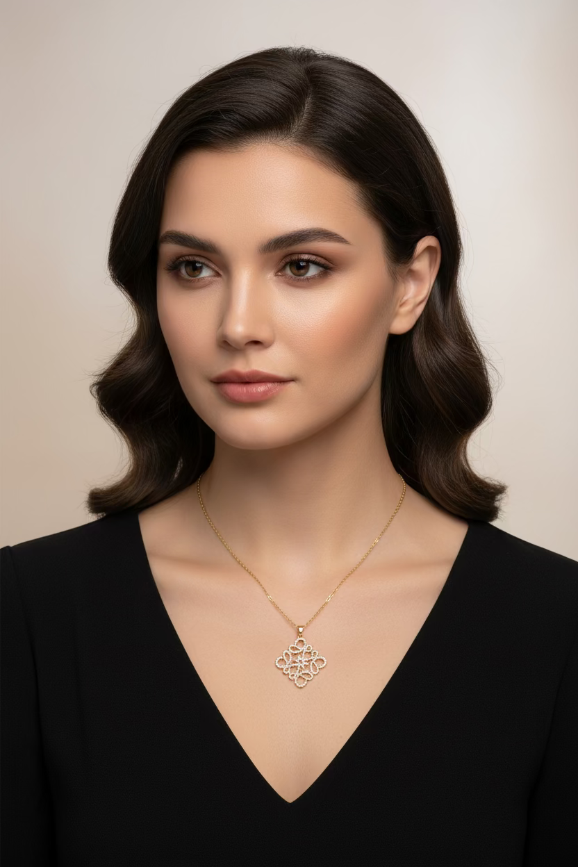 Lana Anagram Pendant Necklace | Classic Everyday Wear