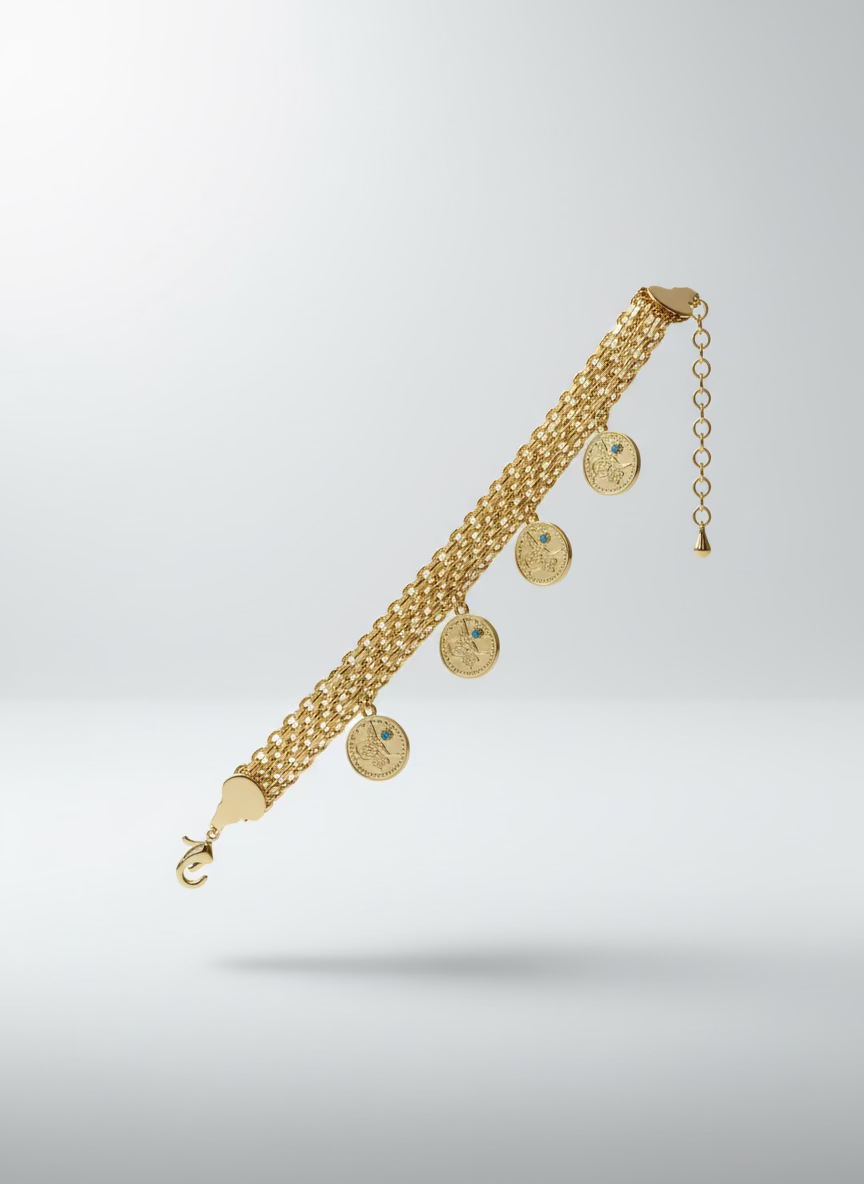 Noura Gold Coin Bracelet | Dainty Everyday Wear