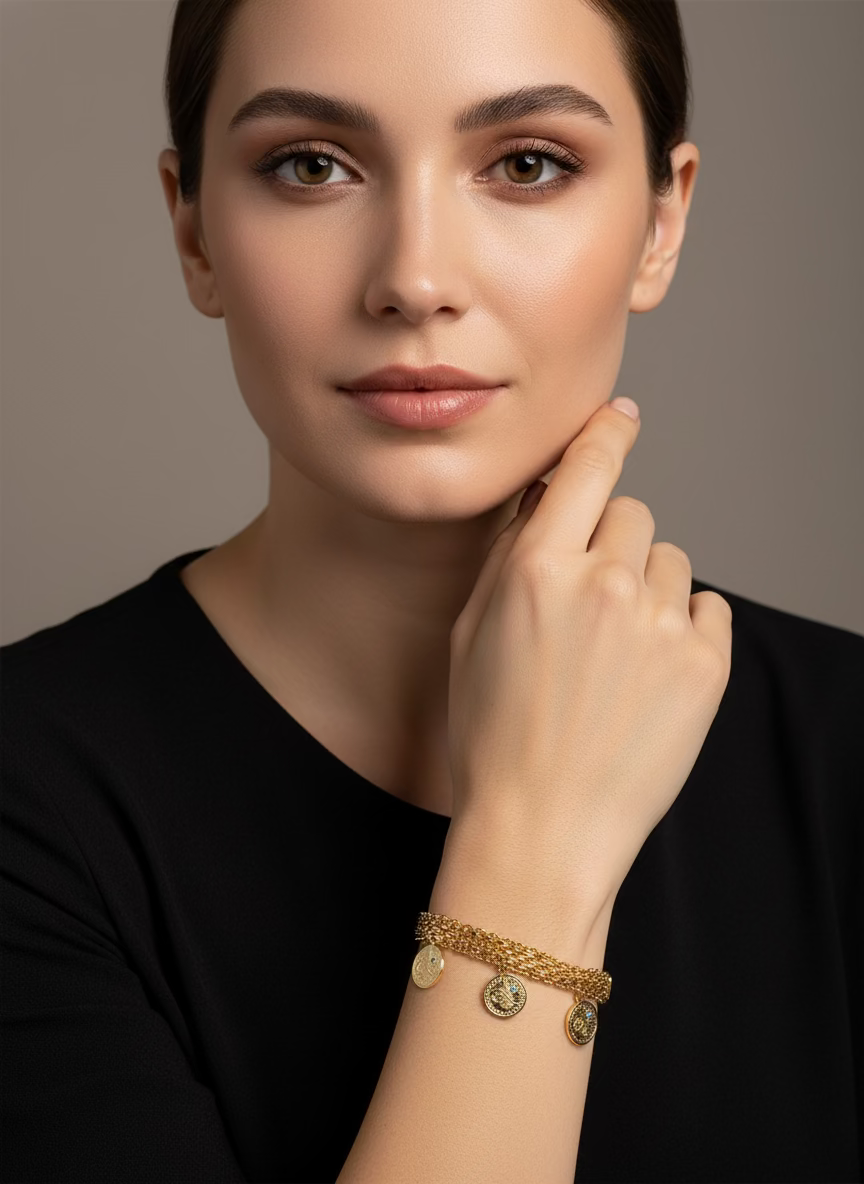Noura Gold Coin Bracelet | Dainty Everyday Wear