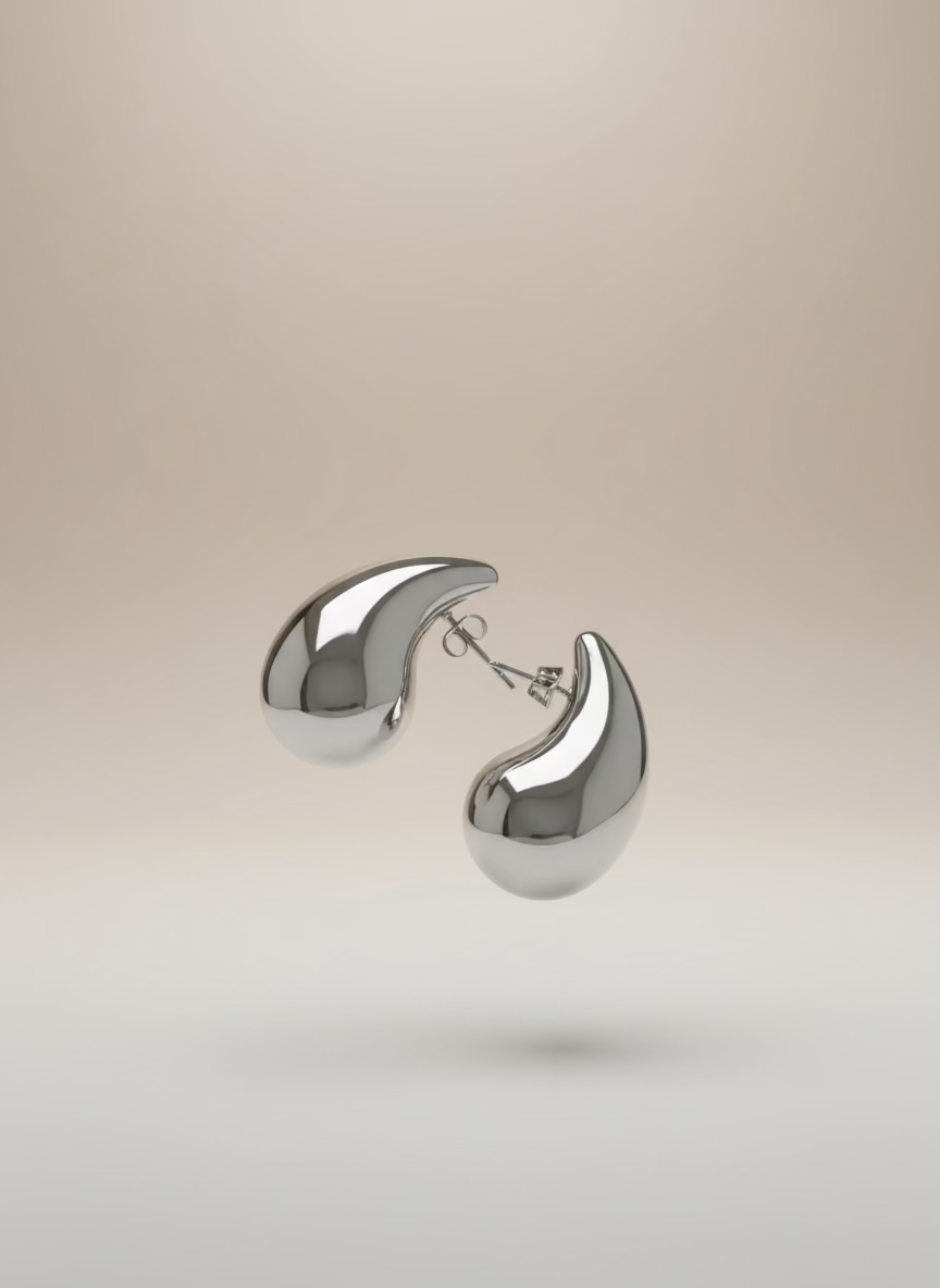 Atria Silver Teardrop Earrings | Opulent Everyday Wear