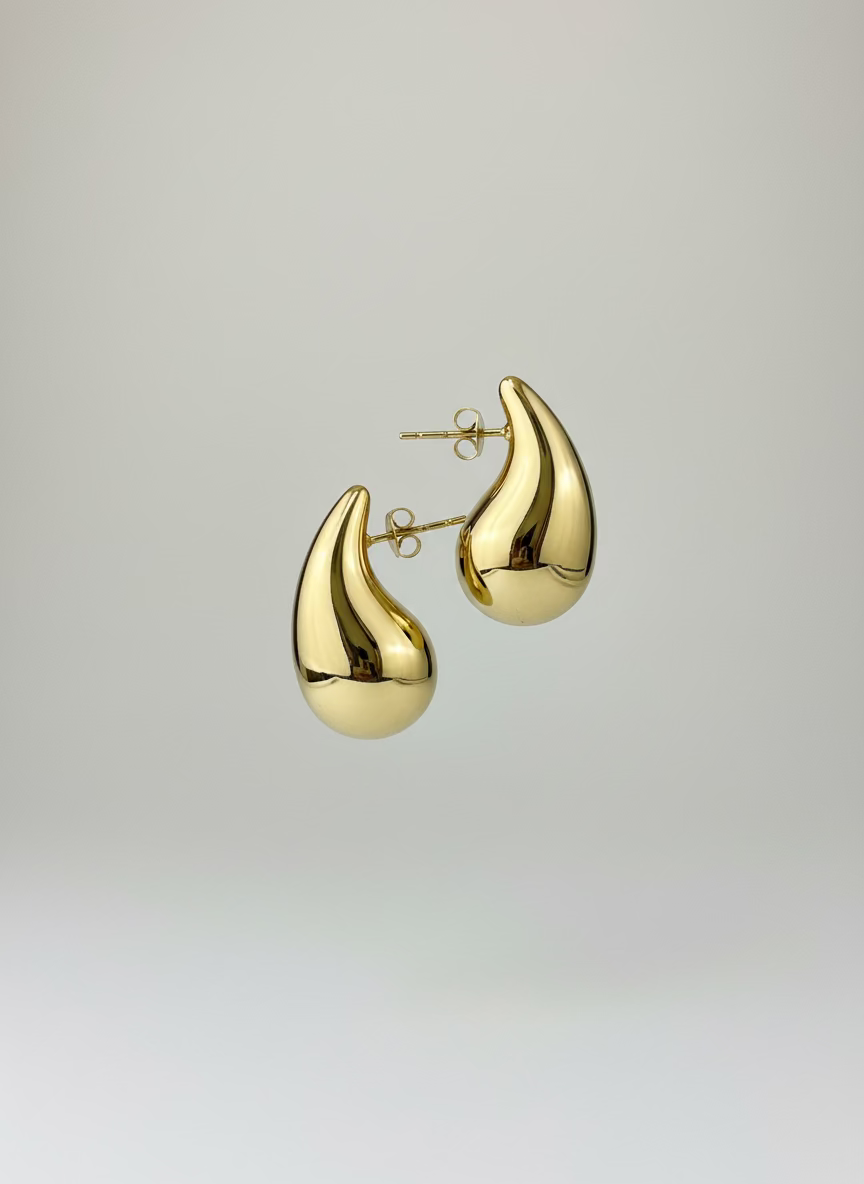 Elix Teardrop Gold Earrings | Contemporary Everyday Wear