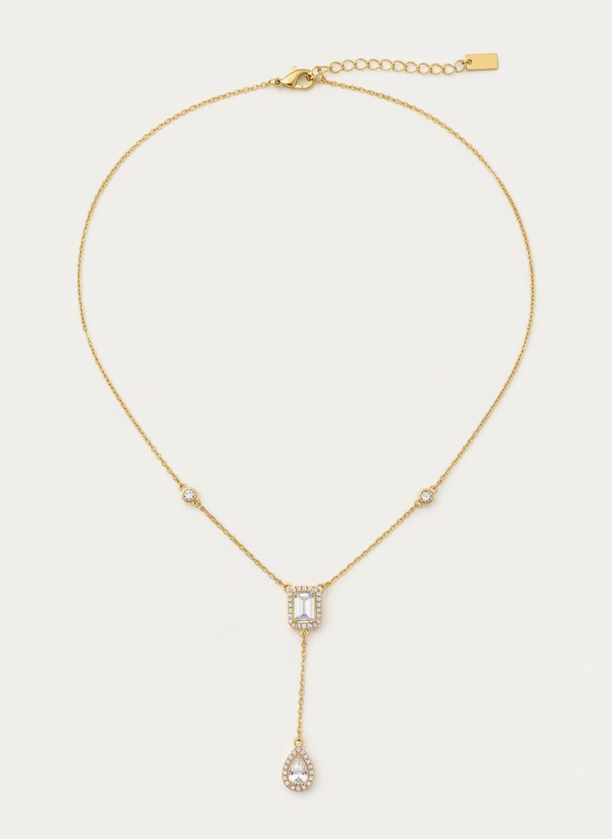 Elysia Pave Anagram Necklace | Artisan Everyday Wear