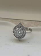 Opaline 925 Silver Moissanite Ring | Luxury & Elegance