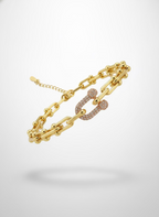 Lilas U-Link Pave Chain Bracelet