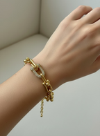 Lilas U-Link Pave Chain Bracelet