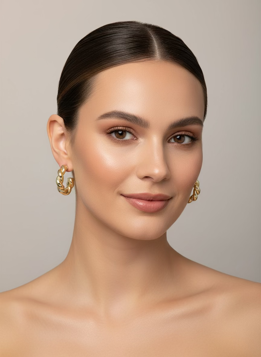 Mira Hoops Gold Earrings | Premium Daily Wear Earrings