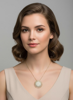 Lili Sunflower Shaped Pendant Necklace| Dainty Zircon Sparkle Piece for Her