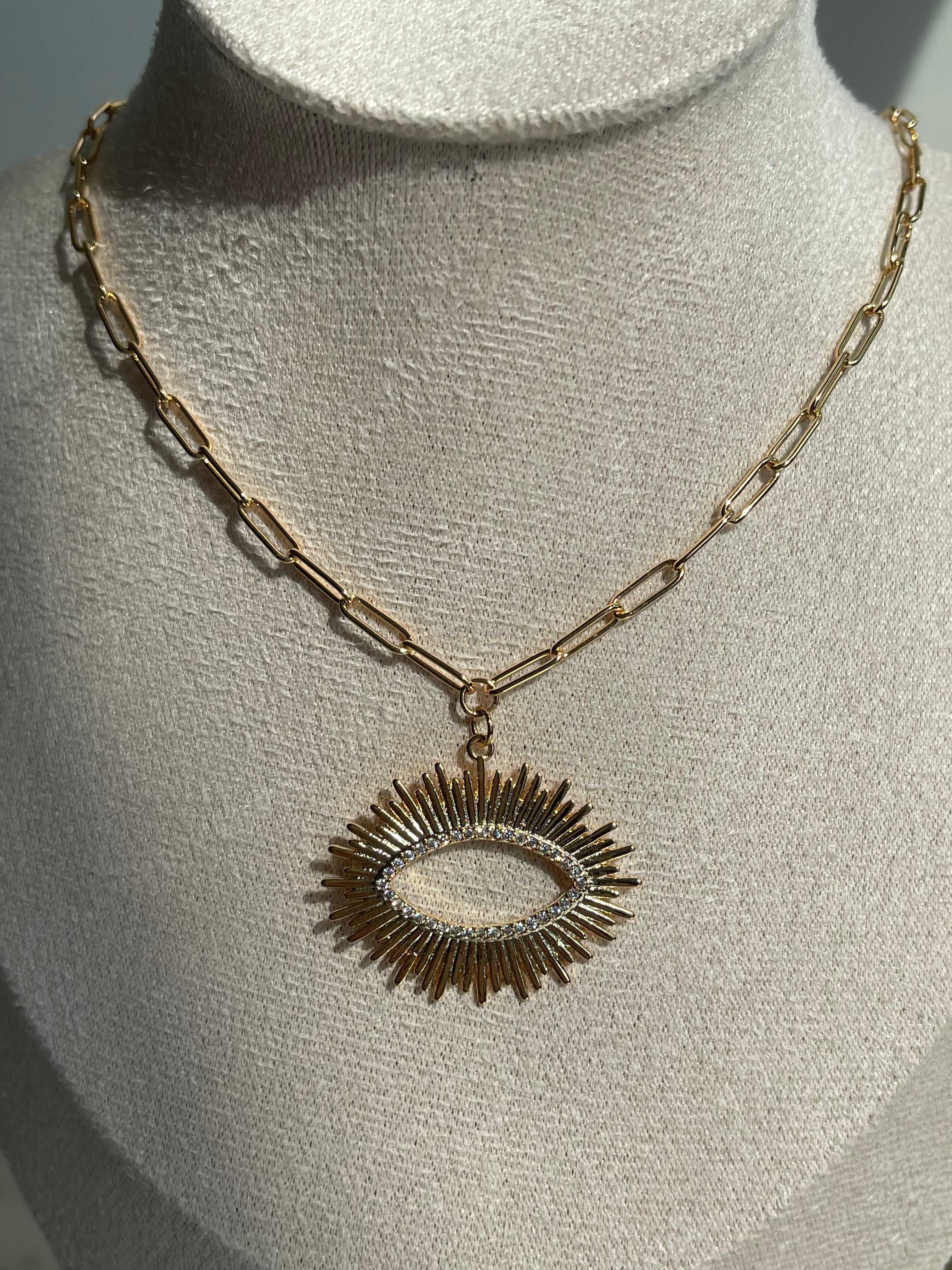 Lumi Eye Gold Necklace | Heritage Everyday Wear
