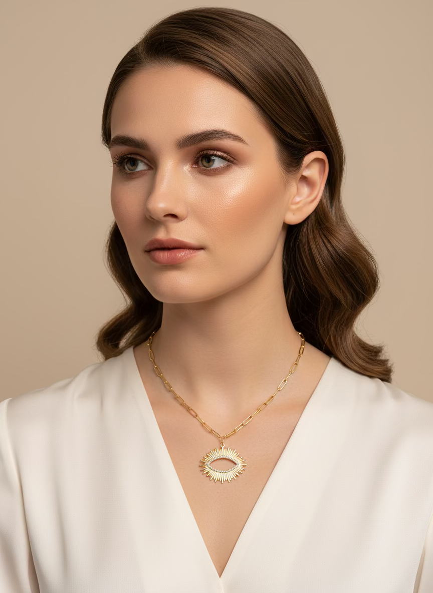 Lumi Eye Gold Necklace | Heritage Everyday Wear