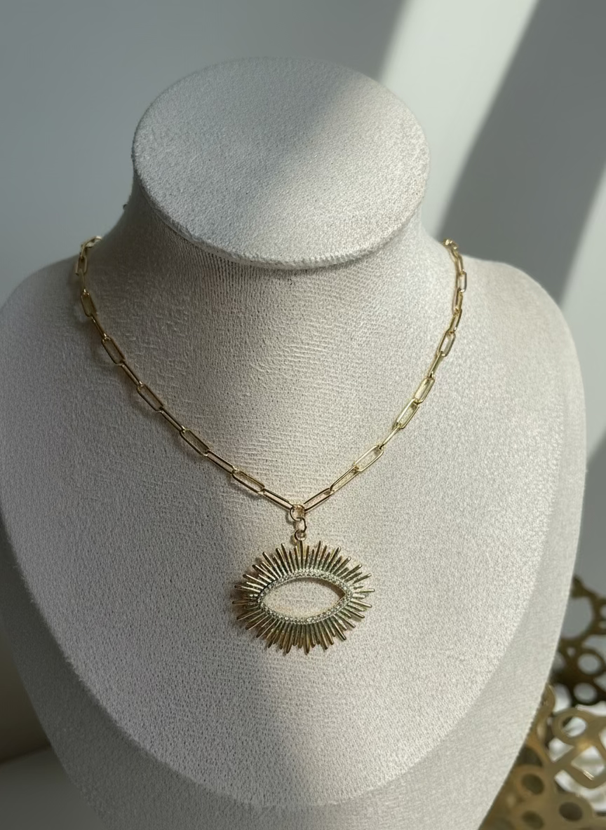Lumi Eye Gold Necklace | Heritage Everyday Wear