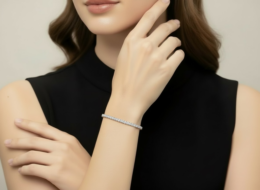 Oria Tennis Zircon Line bracelet Zircon Bracelet | Luxe