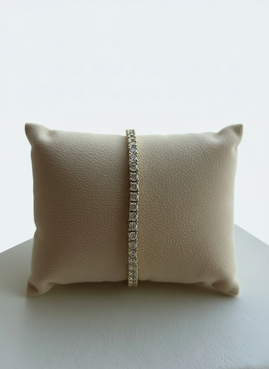 Oria Tennis Zircon Line bracelet-Dainty Sparkle for Daily Wear