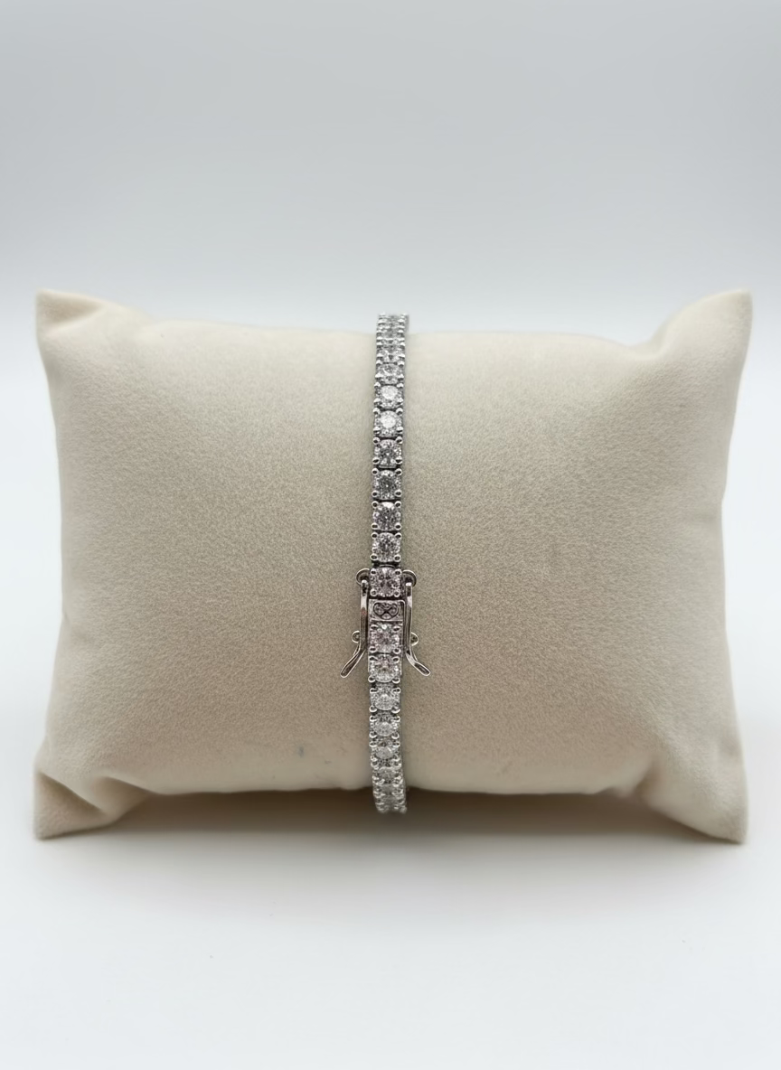 Oria Tennis Zircon Line bracelet-Dainty Sparkle for Daily Wear