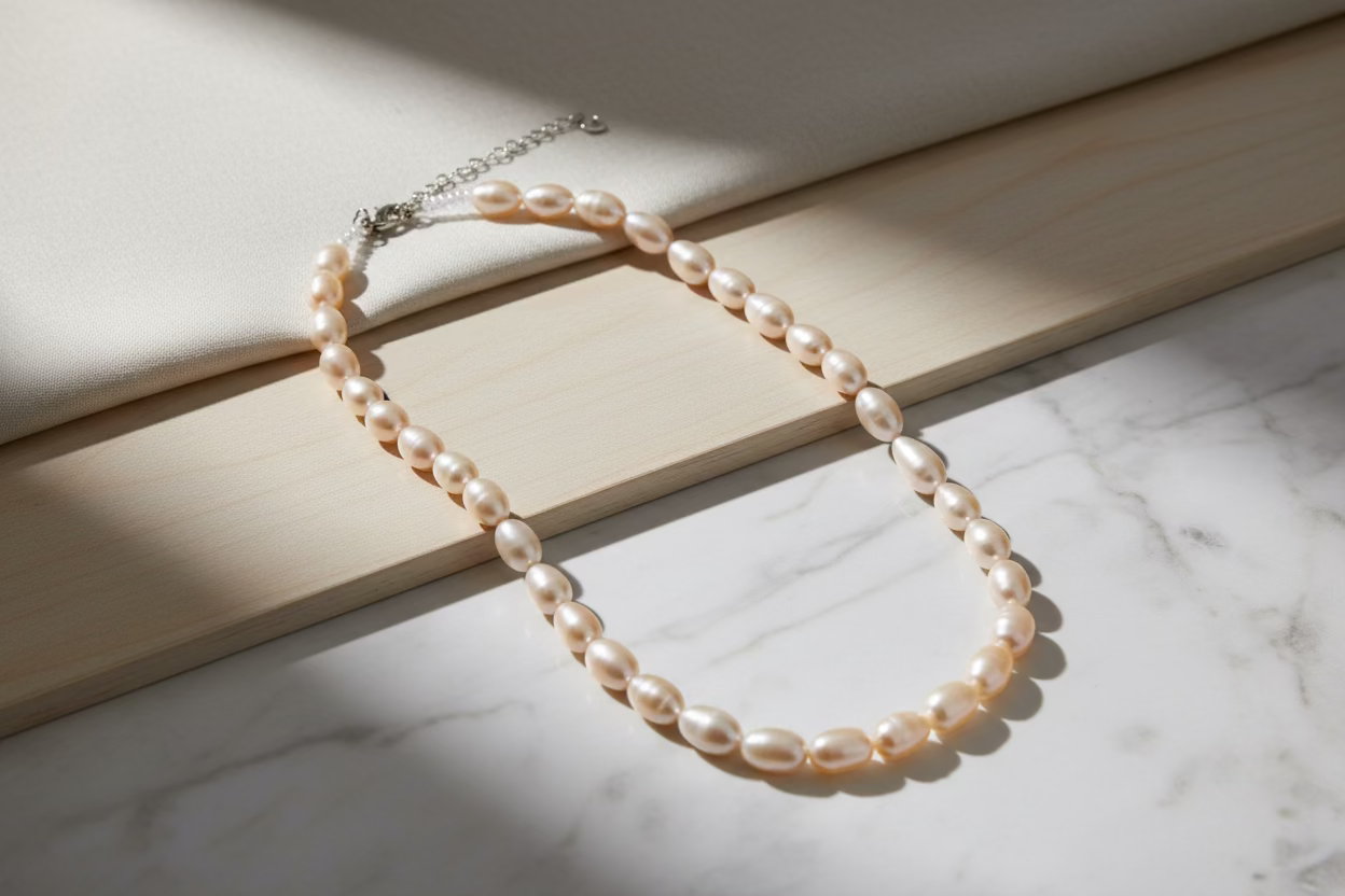 Lily Freshwater Pearl Necklace | Natural Cultured Pearls for Women