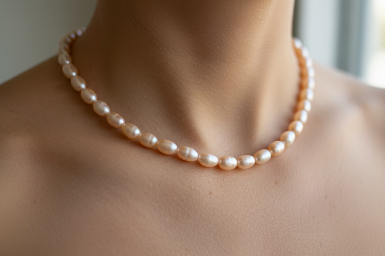 Lily Freshwater Pearl Necklace | Natural Cultured Pearls for Women