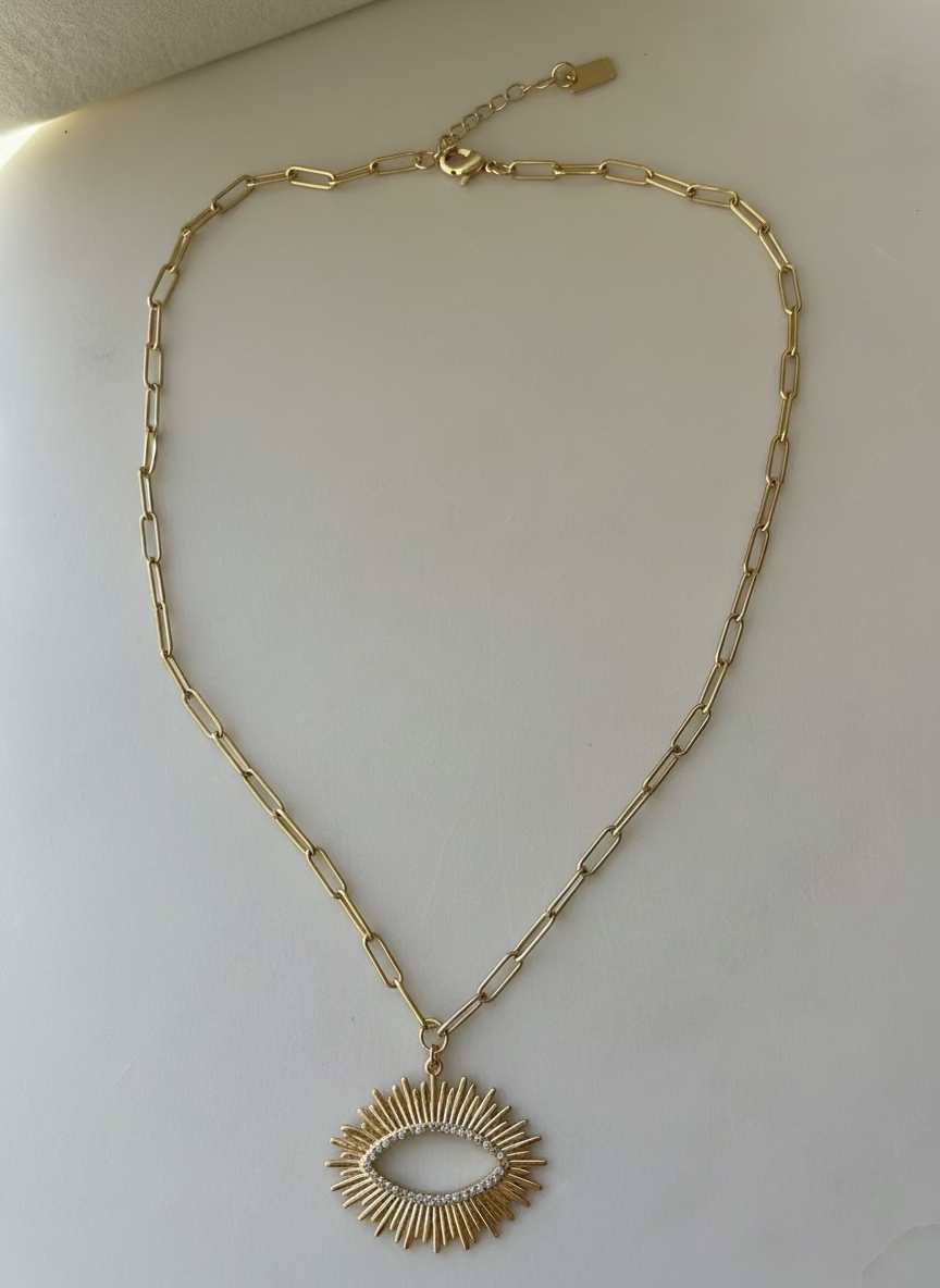 Lumi Eye Gold Necklace | Heritage Everyday Wear