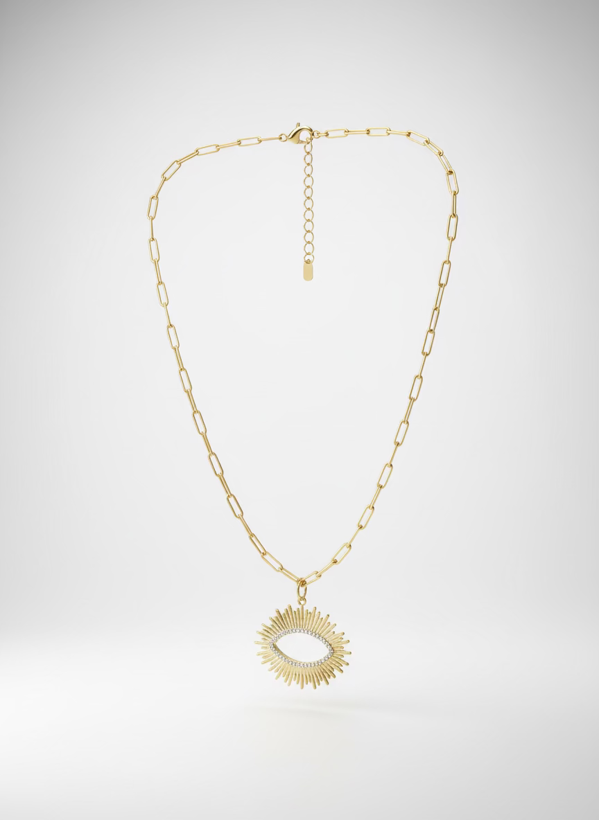 Lumi Eye Gold Necklace | Heritage Everyday Wear