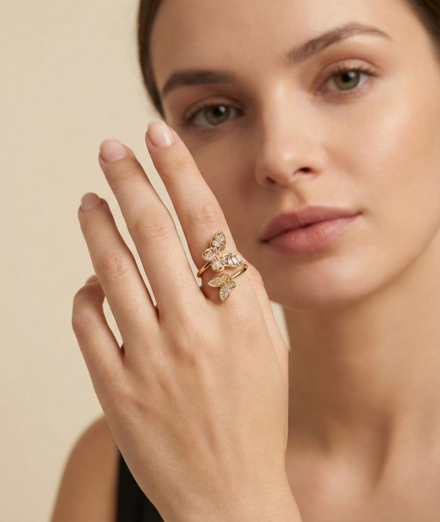 Papillon Gold Ring | Artisan Everyday Wear