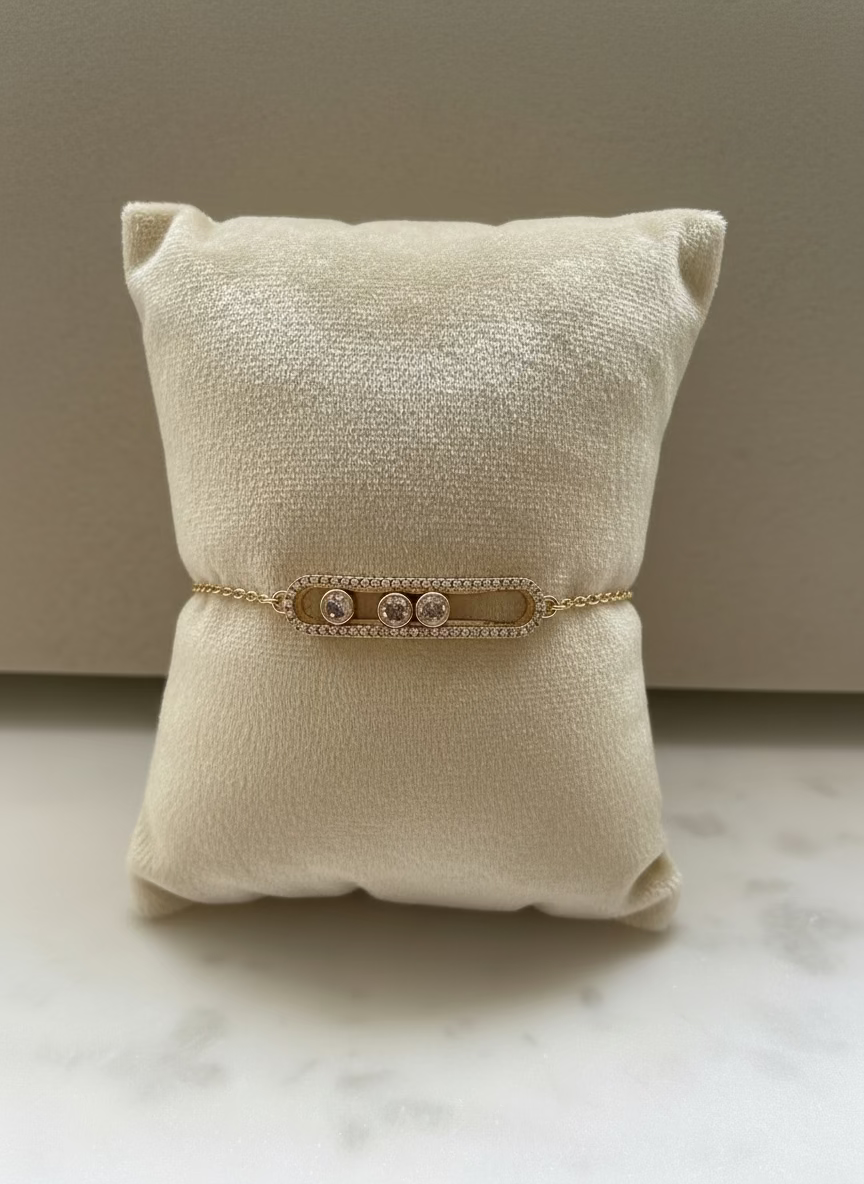 Sena Trio Slide Zircon Bracelet | Refined Elegant Style